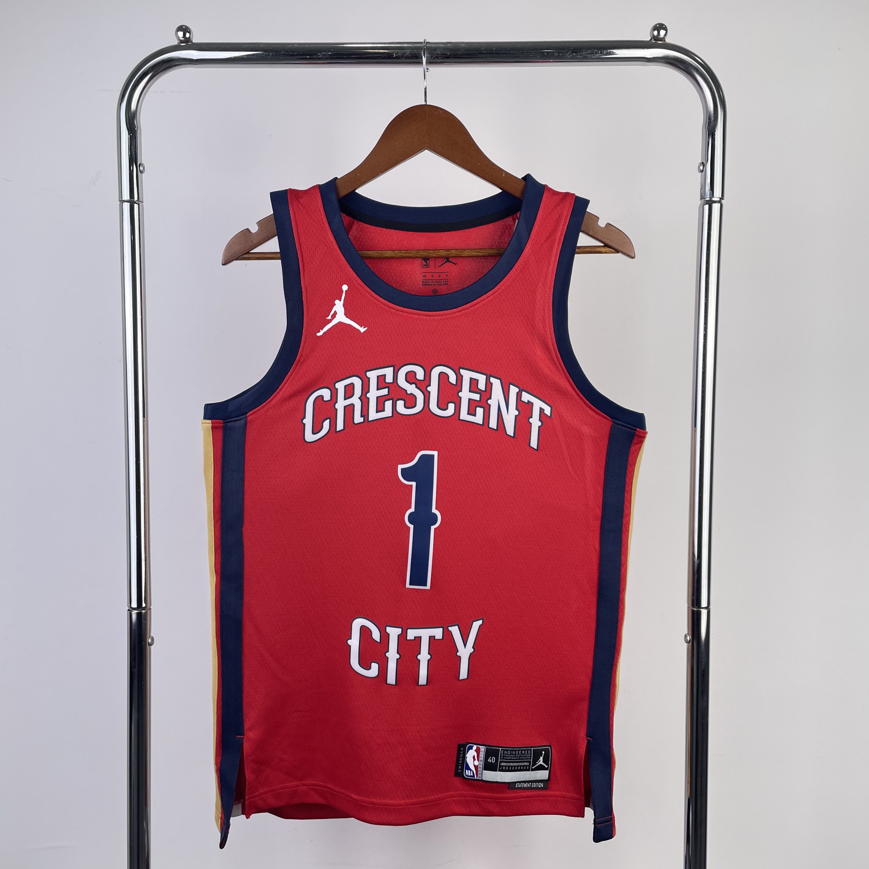 Men New Orleans Pelicans #1 Williamson Red Season Jordon 2024 NBA Jersey->new orleans pelicans->NBA Jersey